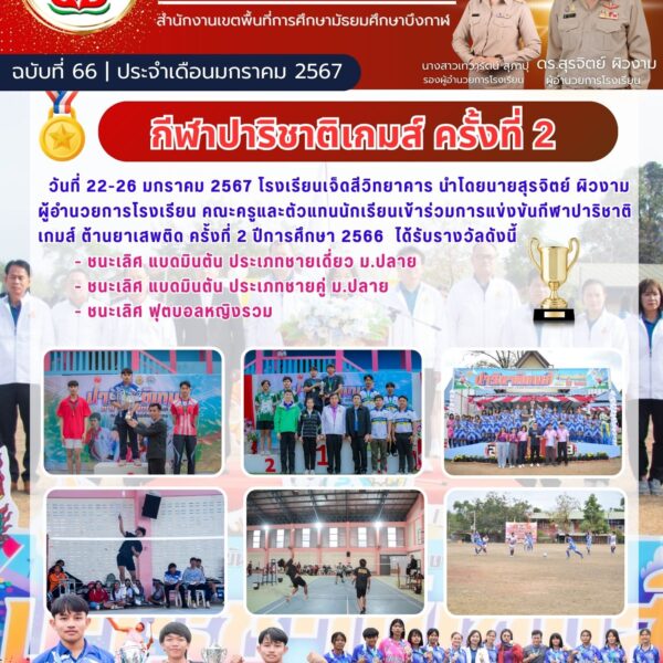 รางวัลการแข่งขันกีฬาปาริชาติเกมส์ครั้งที่ 2 ประจำปีการศึกษา 2566